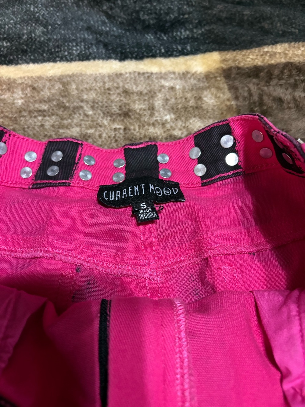 Current Mood Bright Pink Kids Shorts with Studded Waistband